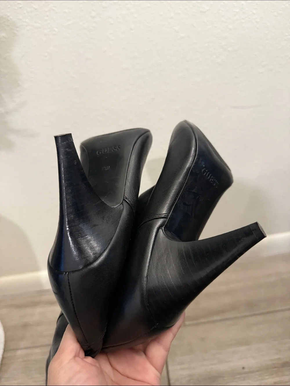 GUESS Womens Black Pointed Toe Over The Knee Stiletto Heel Boots Size 7.5M
